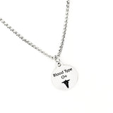Blood Type Necklace, Blood Type Jewelry, Medical Notification, Medical Notification, Medicine Allergy, Blood Type Charm