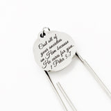 Scripture Gift, Cast All Of Your Anxieties On Him Bookmark, 1 Peter 5 7, No Worries, Bible Verse Gift, Bible Verse Bookmark, Scripture Quote