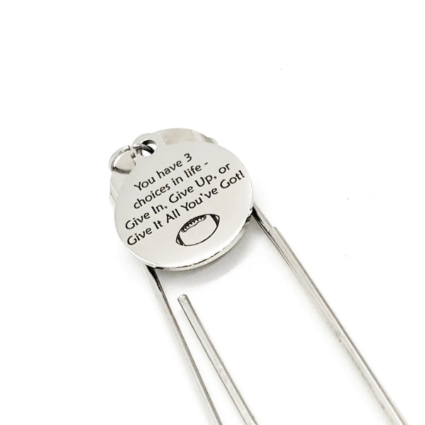Football Player Gift, You Have Three Choices In Life Bookmark, Student Athlete Gift, Football Charm Bookmark, Football Mom Gift