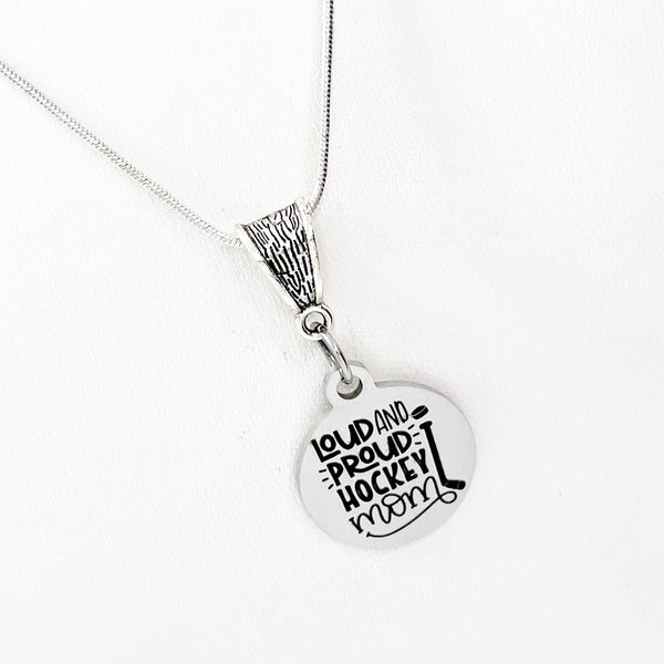 Hockey Mom Gift, Loud And Proud Hockey Mom Necklace, Hockey Mom Necklace, Hockey Mom Jewelry, Gift For Mom, Mom Christmas Gift, Gift For Her