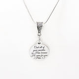 Scripture Gift, Cast All Of Your Anxieties On Him Necklace, 1 Peter 5 7, Bible Verse Gifts, Scripture Jewelry, Scripture Gifts, Gift For Her