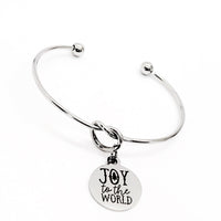 Christmas Jewelry, Joy To The World Bracelet, Charm Bracelet, Christmas Gifts, Christmas Bracelet, Cuff Bracelet, Gift For Her, Gift Swap