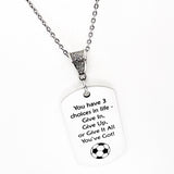 Soccer Player Gift, You Have Three Choices In Life Soccer Necklace, Give It All You’ve Got, Soccer Player Charm, Daughter Gift, Gift For Her