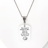 Basketball Player Gift, You Have Three Choices In Life Basketball Necklace, Give It All You’ve Got, Basketball Player Charm, Daughter Gift