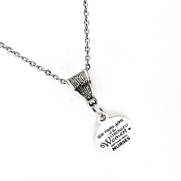 Nurse Gift, God Found Some Of The Strongest Women And Made Them Nurses Necklace, Nurse Necklace, New Nurse, Essential Nurse Jewelry