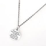 Scripture Jewelry, Cast All Of Your Cares On Him Necklace, 1 Peter 5 7 Scripture Jewelry, Christian Gift, Bible Verse Jewelry, Sympathy Gift