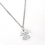 Scripture Jewelry, Cast All Of Your Cares On Him Necklace, 1 Peter 5 7 Scripture Jewelry, Christian Gift, Bible Verse Jewelry, Sympathy Gift