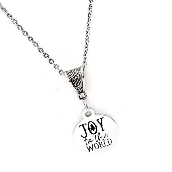 Christmas Necklace, Joy To The World Necklace, Christmas Jewelry, Gift For Her, Christmas Service Jewelry, Sunday School Gifts, Joy Necklace