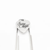 Sister Memorial, Sister To An Angel Bookmark, Remembering My Sister, Loved Sister, Sister Death, Sympathy Gift, Charm Bookmark