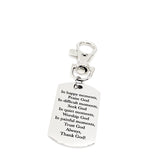 Faith Gift, Praise God, Trust God, Thank God Clip On Charm, Faith Quote, Pastor Gift, Deacon Gift, Christian Father, Christian Husband