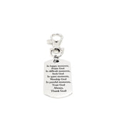 Faith Gift, Praise God, Trust God, Thank God Clip On Charm, Faith Quote, Pastor Gift, Deacon Gift, Christian Father, Christian Husband
