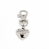 Pet Memorial, No Longer By My Side But Forever In My Heart Clip On Charm, Dog Loss Sympathy, Pet Loss Sympathy, Dog Loss Gift, Pet Loss Gift