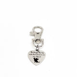 Pet Memorial, No Longer By My Side But Forever In My Heart Clip On Charm, Dog Loss Sympathy, Pet Loss Sympathy, Dog Loss Gift, Pet Loss Gift