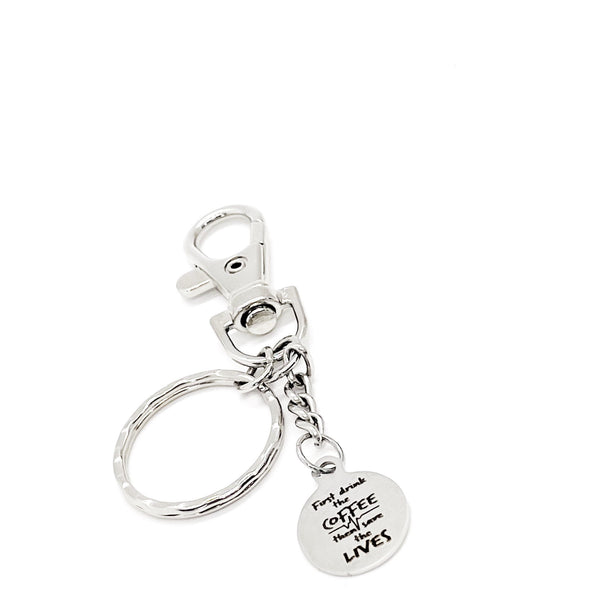 Nurse Gift, First Drink The Coffee, Then Save The Lives Keychain, Doctor Gift, Healthcare Worker Gifts, Frontline Worker Gifts, Life Saver