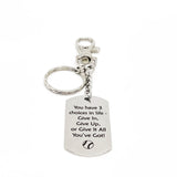 Baseball Player Gift, Three Choices In Life Keychain, Give It All You’ve Got, Motivating Him, Encouragement Gift, Motivating Quote, Son Gift