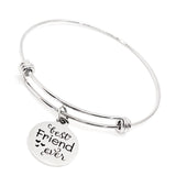 Best Friend Gift, Best Friend Ever Bracelet, Stacking Bangle, Charm Bracelet, Best Friends Forever, Gift For Her, Best Friend Christmas