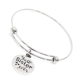 Sister Gift, Best Sister Ever Bracelet, Stacking Bangle, Charm Bracelet, Sister Love, Gift For Her, Gift For Sister, Sister Christmas