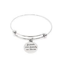 Friend Gift, Friends Are Family We Choose Bracelet, Friend Jewelry, Friendship Bracelet, Charm Bracelet, Stacking Bangle, Gift For Her