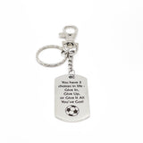 Soccer Player Gift, Three Choices In Life Keychain, Give It All You’ve Got, Motivating, Encouragement Gift, Motivating Soccer Quote
