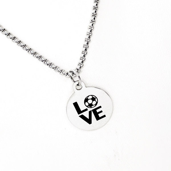 Soccer Necklace, Soccer Love Gift, Soccer Player Gift, Soccer Valentine, Soccer Mom Gift, Soccer Girlfriend Gift, Son Gift, Daughter Gift