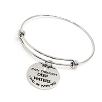 Faith Gift, Even Through Deep Waters I Am With You Bracelet, Isaiah 43 2 Bracelet, Christian Gift, Scripture Gifts, Scripture Jewelry