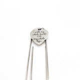 Love Gift, With My Whole Heart For My Whole Life Bookmark, Planner Paper Clip, Wife Gift, Wedding Gift, Paper Clip Bookmark, Reader Gift