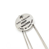 Faith Gift, Even Through Deep Waters I Will Be With You Bookmark, Isaiah 43 2, Planner Paper Clip, Sympathy Gift, Charm Bookmark, Scripture