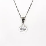 Scripture Gift, Lamentations 3 37 Necklace, Who Is He Who Speaks And It Comes To Pass When The Lord Has Not Commanded It, Faith Gift
