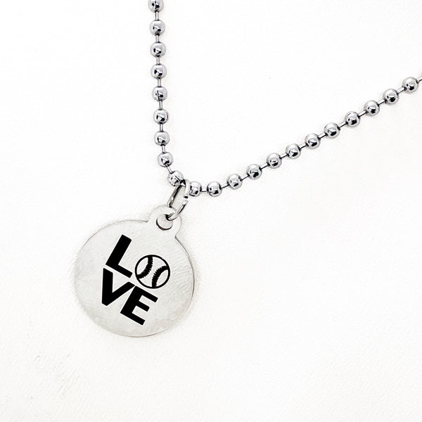 Baseball Gift, Baseball Love Necklace, Baseball Player Gift, Baseball Valentine, Baseball Mom Gift, Baseball Girlfriend Gift, Son Gift