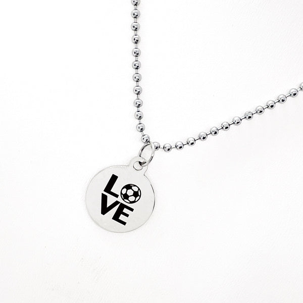 Soccer Gift, Soccer Love Necklace, Soccer Player Gift, Soccer Valentine, Soccer Mom Gift, Soccer Girlfriend Gift, Son Gift, Daughter Gift