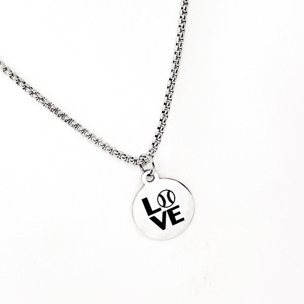 Baseball Necklace, Baseball Love Gift, Baseball Player Gift, Baseball Valentine, Baseball Mom Gift, Baseball Girlfriend Gift, Son Gift