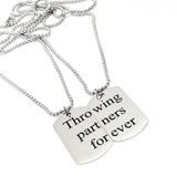 Throwing Partners Forever Necklace Set, Baseball Player Gift, Father Son Gift, Softball Necklaces, Pitcher Catcher Necklaces, Graduation