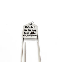 Trucker Gift, We’re In It For The Long Haul Bookmark, Highway Hero Gift, Husband Gift, Trucker Reader, Reader Gift, Gift For Him