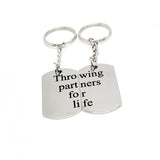 Throwing Partners For Life Keychain Set, Baseball Player Gift, Father Son Gift, Softball Keychains, Pitcher Catcher Keychains, Graduation