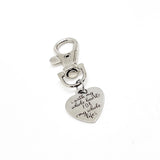 Bag Charm, With My Whole Heart For My Whole Life Charm, Love Gift, Everyday Valentine, I Love You Gift, Anniversary Gift, Keychain Charm