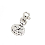 Bag Charm, Even Through Deep Waters I Will Be With You Charm, Christian Gift, Faith Gift, Scripture Charm, Isaiah 43 2 Charm, Keychain Charm