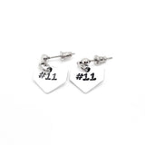 Home Plate Earrings, Personalized Softball Earrings, Baseball Mom Earrings, Baseball Girlfriend Earrings, Softball Mom Gift, Gift For Her
