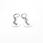 Home Plate Earrings, Personalized Softball Earrings, Baseball Mom Earrings, Baseball Girlfriend Earrings, Softball Mom Gift, Gift For Her