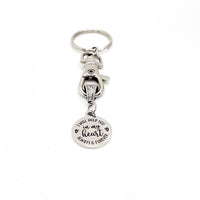 Love Gift, I Will Hold You In My Heart Always And Forever Keychain, Memorial Gift, Remembering You, Charm Keychain, Thinking Of You Gift