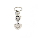 Love Gift, I Love You Yesterday Today and Tomorrow Keychain, Everyday Valentine Gift, Forever Valentine, Anniversary Gift, Charm Keychain