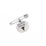 Medical Pin, Shellfish Allergy Pin, Medical Notice, Medical Awareness, Shellfish Allergy Notification, Medical Charm, Pin Charm, Lapel Pin