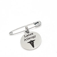 Medical Pin, Latex Allergy Pin, Medical Notice, Medical Awareness, Latex Allergy Notification, Medical Charm, Pin Charm, Lapel Pin