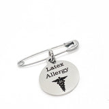 Medical Pin, Latex Allergy Pin, Medical Notice, Medical Awareness, Latex Allergy Notification, Medical Charm, Pin Charm, Lapel Pin