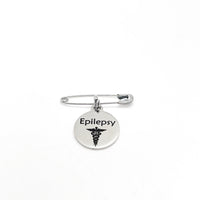 Medical Pin, Epilepsy Pin, Medical Notice, Medical Awareness, Epilepsy Notification, Medical Charm, Pin Charm, Lapel Pin