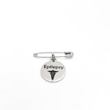 Medical Pin, Epilepsy Pin, Medical Notice, Medical Awareness, Epilepsy Notification, Medical Charm, Pin Charm, Lapel Pin
