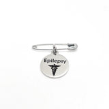 Medical Pin, Epilepsy Pin, Medical Notice, Medical Awareness, Epilepsy Notification, Medical Charm, Pin Charm, Lapel Pin