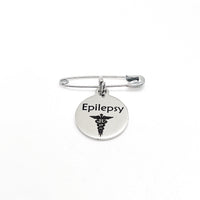 Medical Pin, Epilepsy Pin, Medical Notice, Medical Awareness, Epilepsy Notification, Medical Charm, Pin Charm, Lapel Pin