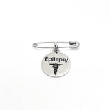 Medical Pin, Epilepsy Pin, Medical Notice, Medical Awareness, Epilepsy Notification, Medical Charm, Pin Charm, Lapel Pin