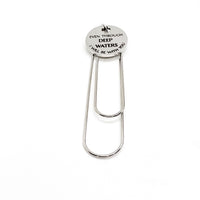 Faith Gift, Even Through Deep Waters I Will Be With You Bookmark, Isaiah 43 2, Planner Paper Clip, Sympathy Gift, Charm Bookmark, Scripture