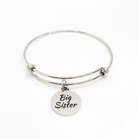 Charm Bracelet, Big Sister Bracelet, Sister Gift, Sorority Sister, Big Sis, Stacking Bangle, Charm Bangle, Pledge Gifts